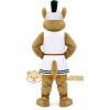 Tan White Spartan Dog Mascot Costume Tan White Spartan Dog Mascot Costume