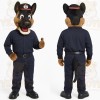 Navy Brown Police Dog Mascot Costume