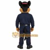 Navy Brown Police Dog Mascot Costume