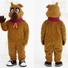 Brown Magenta Dog Mascot Costume
