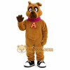 Brown Magenta Dog Mascot Costume
