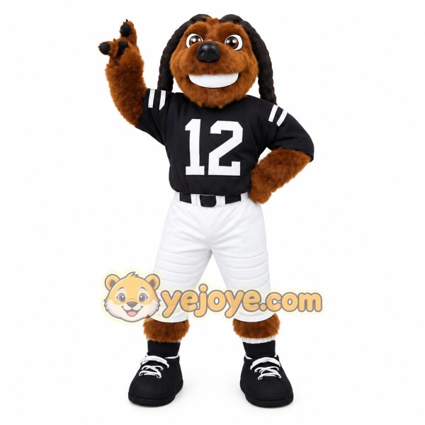 Brown Black Football Dog Mascot Costume Brown Black Football Dog Mascot Costume