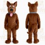 Brown Dog With Gray Collar Mascot Costume