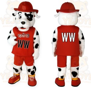Red White Black Dalmatian Dog Mascot Costume