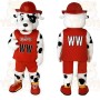 Red White Black Dalmatian Dog Mascot Costume