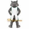 Gray White Green Basketball Wolf Mascot Costume Gray White Green Basketball Wolf Mascot Costume