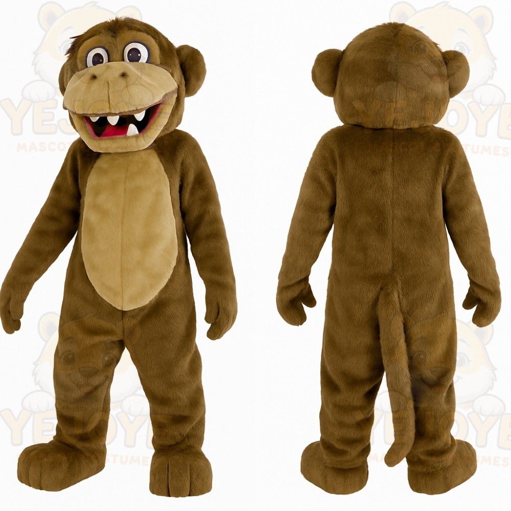Brown Tan Monkey Mascot Costume