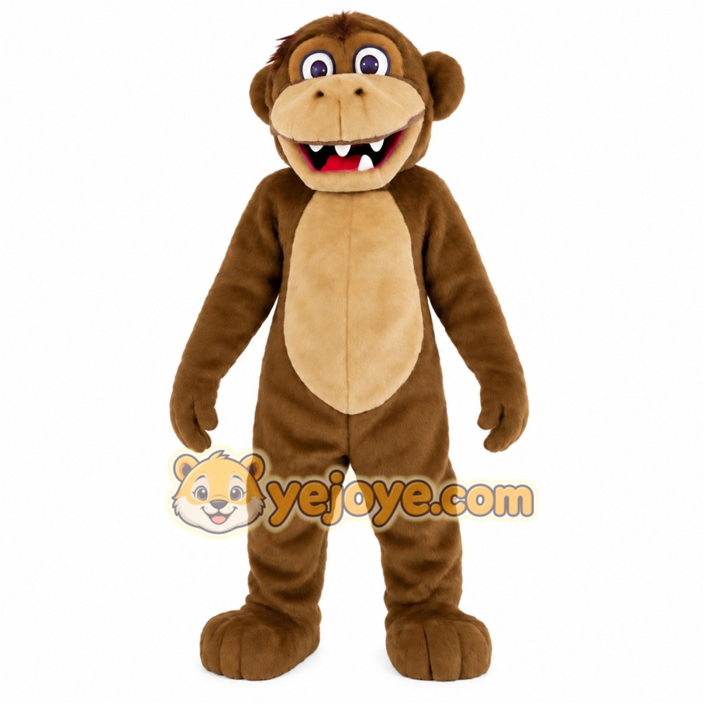 Brown Tan Monkey Mascot Costume Brown Tan Monkey Mascot Costume