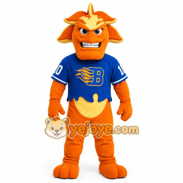Orange Blue Yellow Dragon Mascot Costume Orange Blue Yellow Dragon Mascot Costume