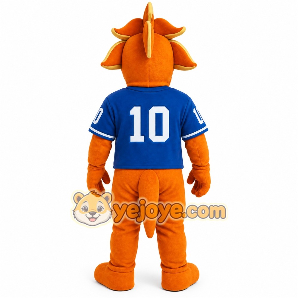 Orange Blue Yellow Dragon Mascot Costume Orange Blue Yellow Dragon Mascot Costume
