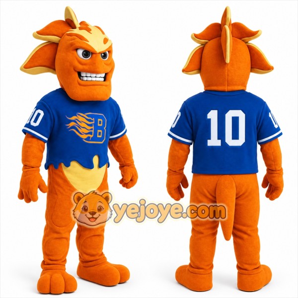 Orange Blue Yellow Dragon Mascot Costume