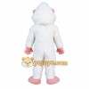 White Pink Abominable Snowman Mascot Costume