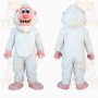 White Pink Abominable Snowman Mascot Costume