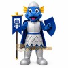 Blue Silver Dragon Knight Mascot Costume Blue Silver Dragon Knight Mascot Costume