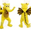 Yellow Brown Dragon Mascot Costume