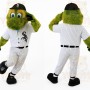 Green White Baseball Monster Mascot Costume