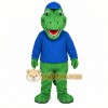 Green Blue Dinosaur Mascot Costume Green Blue Dinosaur Mascot Costume