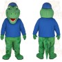 Green Blue Dinosaur Mascot Costume
