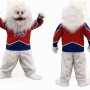 White Red Blue Yeti Mascot Costume