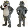 Gray Beige Dragon Mascot Costume