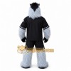 Light Blue Black Yeti Mascot Costume Light Blue Black Yeti Mascot Costume
