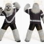 White Black Shaggy Dog Mascot Costume