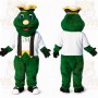 Green Yellow Tricorn Monster Mascot Costume