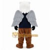 White Gray Brown Eagle Mascot Costume White Gray Brown Eagle Mascot Costume