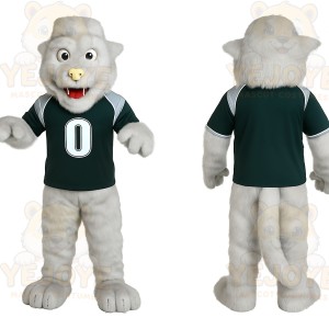 Gray Green Wildcat Mascot Costume