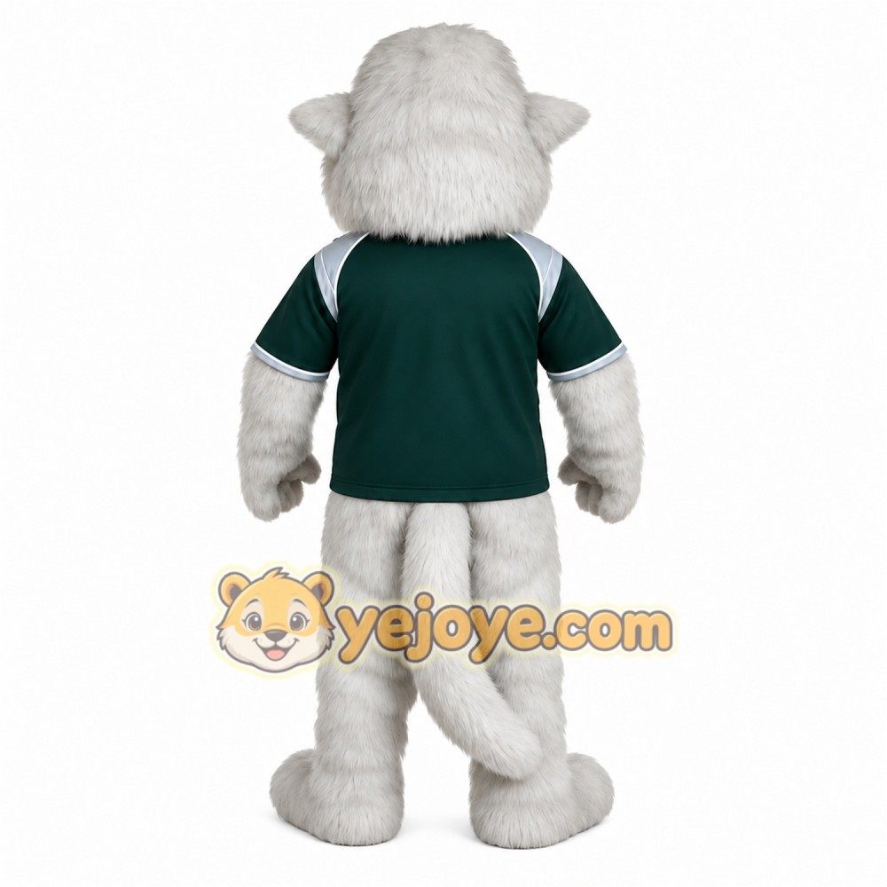 Gray Green Wildcat Mascot Costume Gray Green Wildcat Mascot Costume