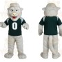 Gray Green Wildcat Mascot Costume