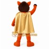 Orange Gold Superhero Cat Mascot Costume Orange Gold Superhero Cat Mascot Costume