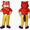 Red Orange Yellow Lion Mascot Costume