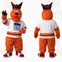Orange White Navy Hockey Dog Mascot Costume