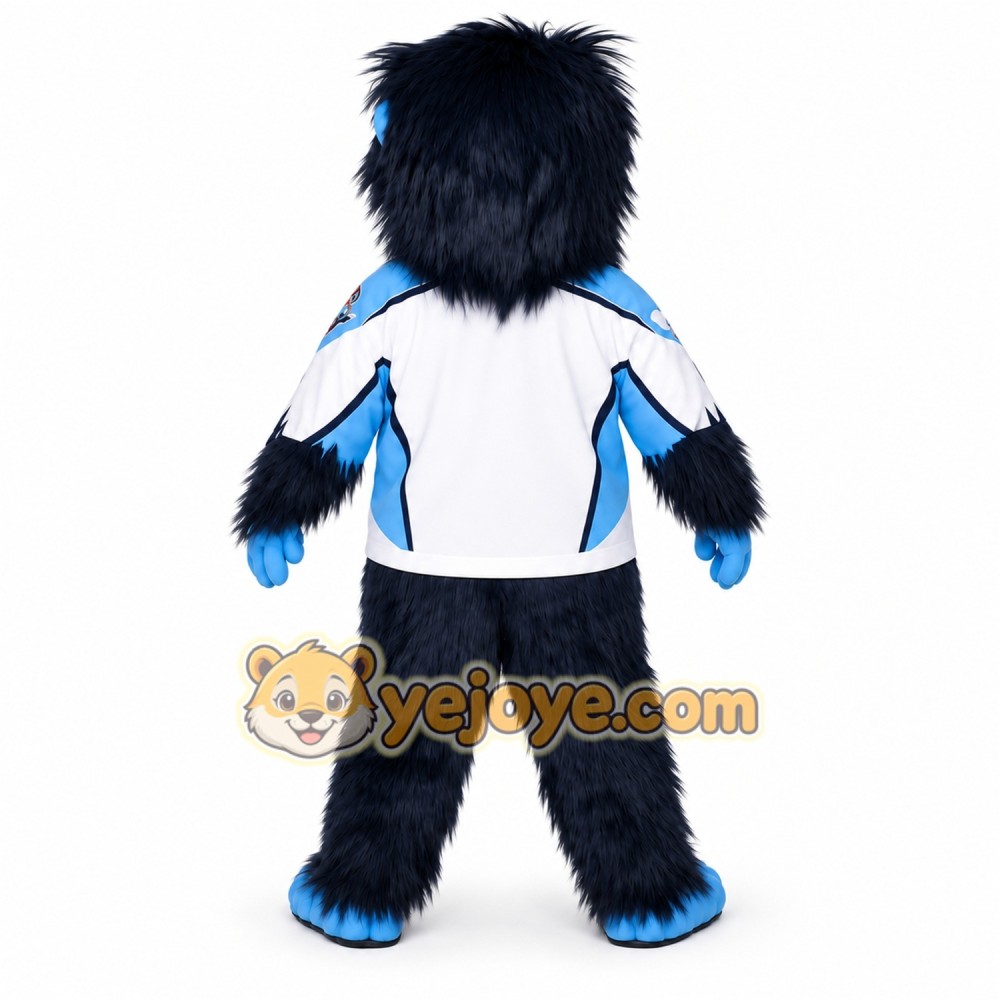 Navy Blue Monster Mascot Costume Navy Blue Monster Mascot Costume
