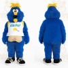 Blue Yellow Furry Monster Mascot Costume