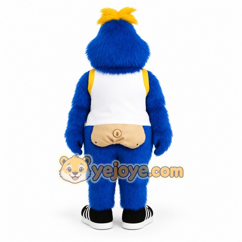 Blue Yellow Furry Monster Mascot Costume Blue Yellow Furry Monster Mascot Costume