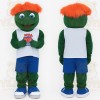 Green Orange Haired Boy Mascot Costume