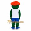 Green Orange Haired Boy Mascot Costume