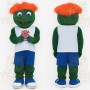 Green Orange Haired Boy Mascot Costume