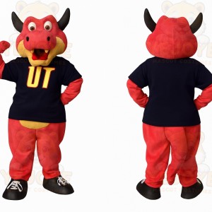 Red Yellow Black Dragon Mascot Costume