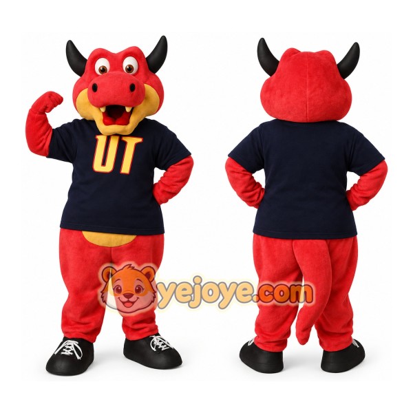 Red Yellow Black Dragon Mascot Costume