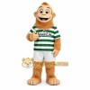 Tan Green White Soccer Monkey Mascot Costume Tan Green White Soccer Monkey Mascot Costume