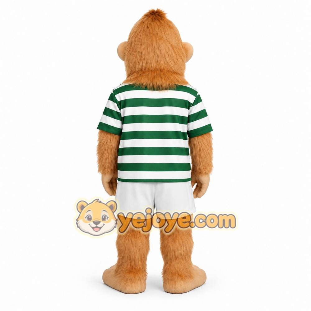 Tan Green White Soccer Monkey Mascot Costume Tan Green White Soccer Monkey Mascot Costume