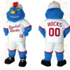 Blue White Baseball Monster Mascot Costume