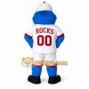 Blue White Baseball Monster Mascot Costume Blue White Baseball Monster Mascot Costume