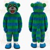 Blue Green Striped Raccoon Mascot Costume