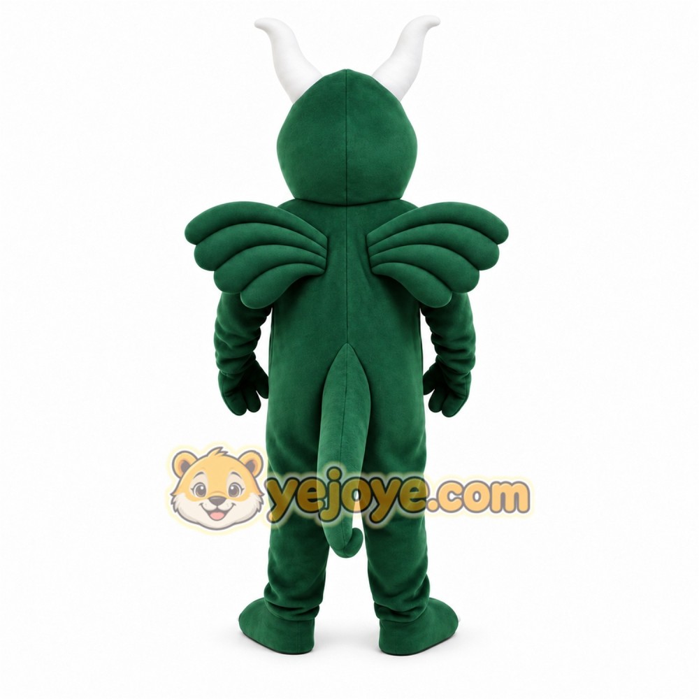 Green Orange White Dragon Mascot Costume
