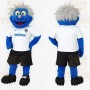 Blue Gray Haired White Shirt Monster Mascot Costume