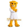 Yellow White Scientist Monster Mascot Costume